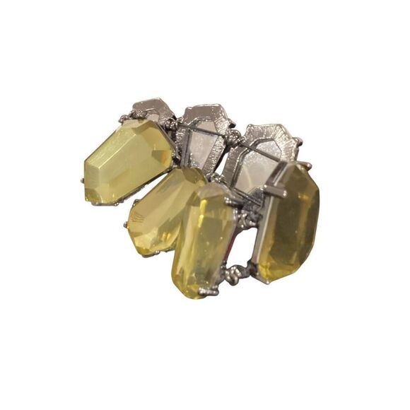 Vintage Large Gemstone Stretch Bracelet - Picture 1 of 10